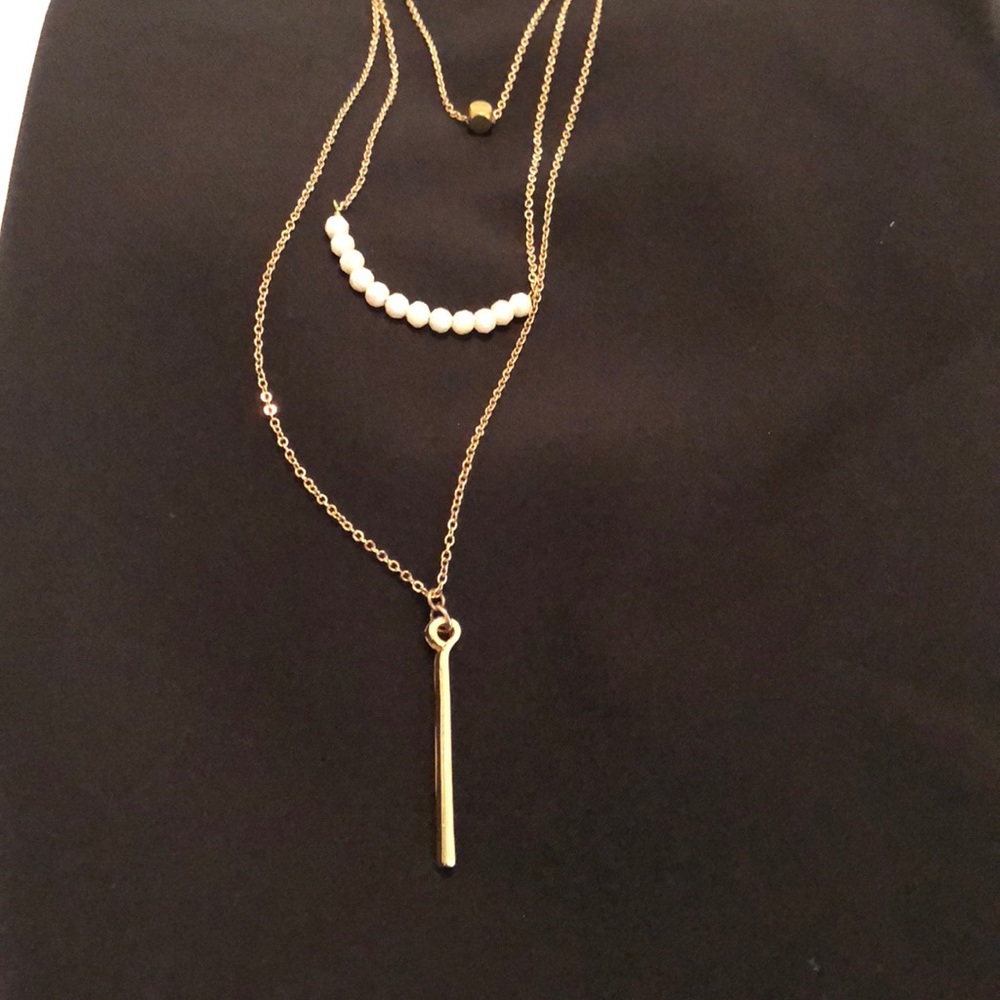 Long layered necklace